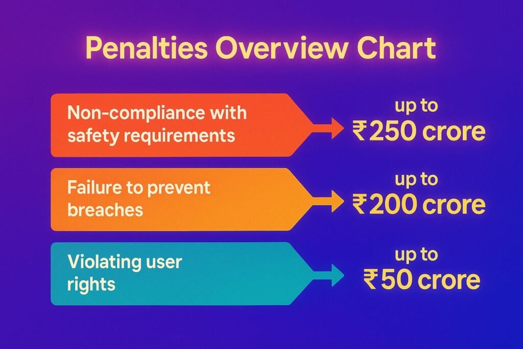Shows the amount of penalty that could be carged on which type of mistake