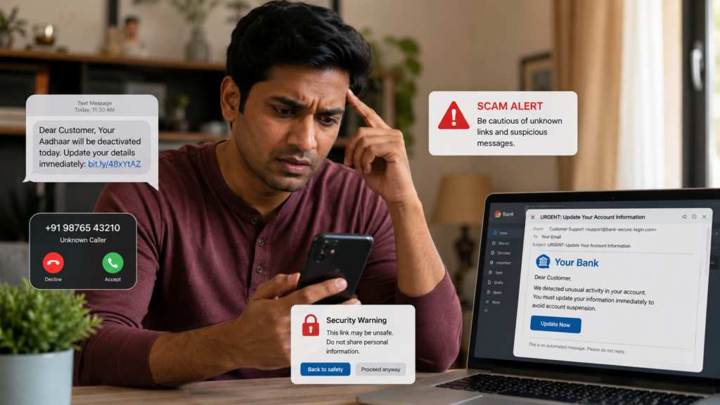 What Is Phishing, Vishing & Smishing? Understanding These Online Scams in Simple Words